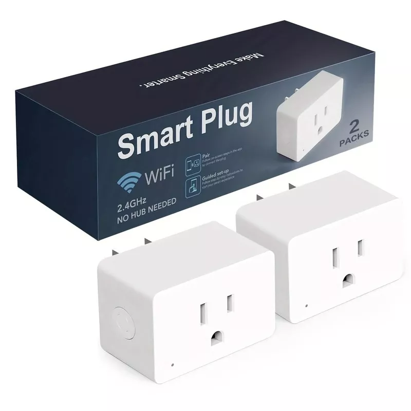 2-pack-wifi-smart-plug15a-timer-app-control-works-with-alexa-google-home 2-Pack: WiFi Smart Plug15A, Timer & App Control, Works with Alexa & Google Home