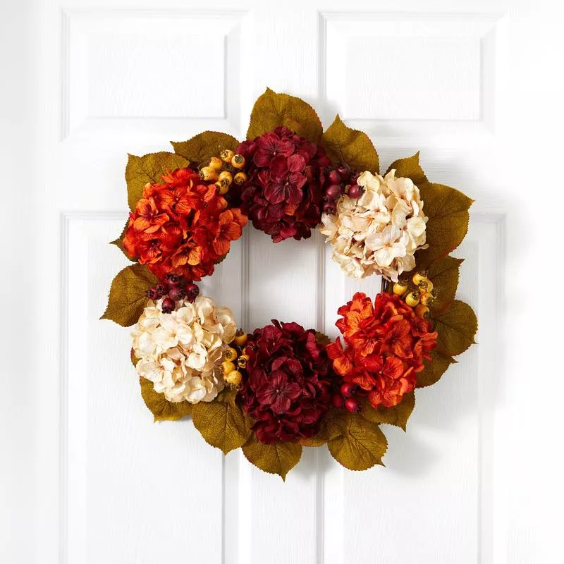 24-fall-hydrangea-wreath 24 Fall Hydrangea Wreath