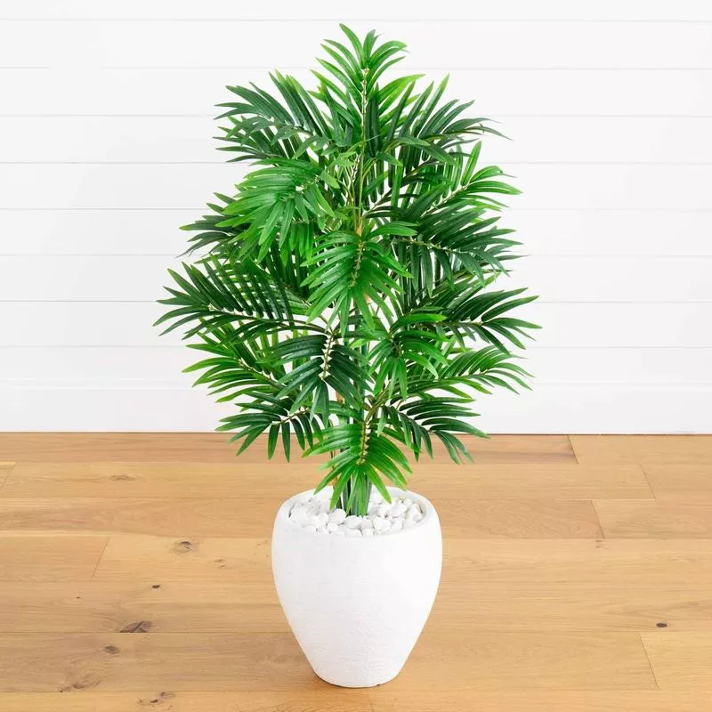 4-areca-artificial-palm-tree-in-white-planter 4 Areca Artificial Palm Tree in White Planter