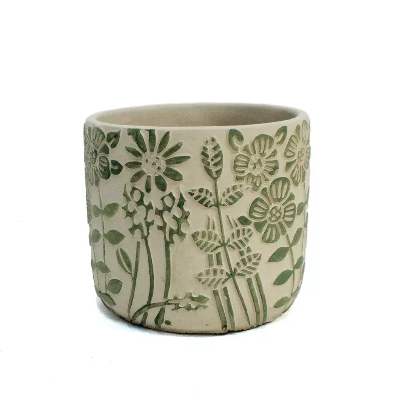 5in-green-flower-pot 5in Green Flower Pot