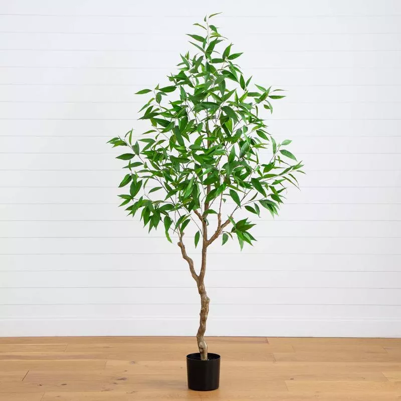 7-artificial-long-leaf-greco-eucalyptus-tree-with-real-touch-leaves 7′ Artificial Long Leaf Greco Eucalyptus Tree with Real Touch Leaves