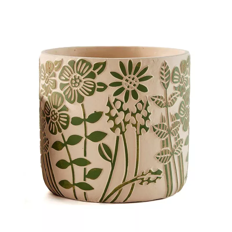 7in-green-flower-pot 7in Green Flower Pot
