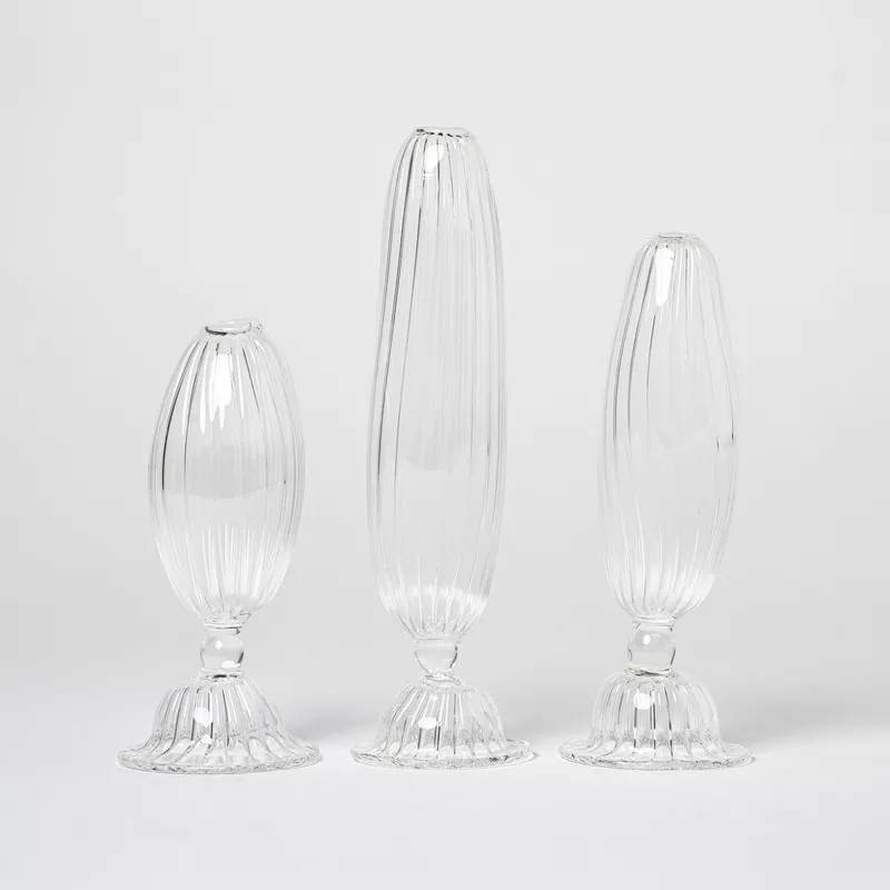 Artisan Shaped Glass Vase | Set of 3
