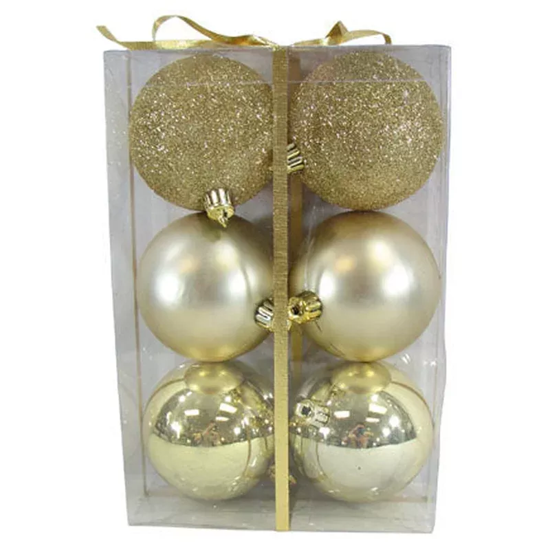ball-ornament-gold-80mm-multipack-6pc Ball Ornament Gold 80mm Multipack 6pc