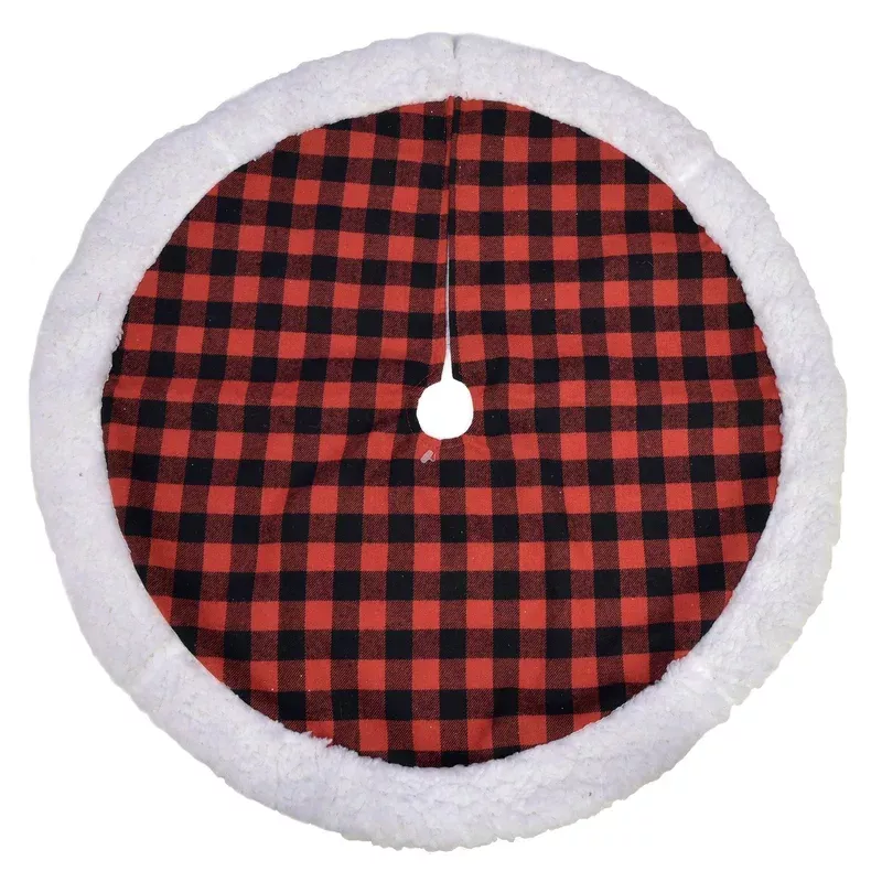 Black & Red Buffalo Plaid Mini Tree Skirt 20in