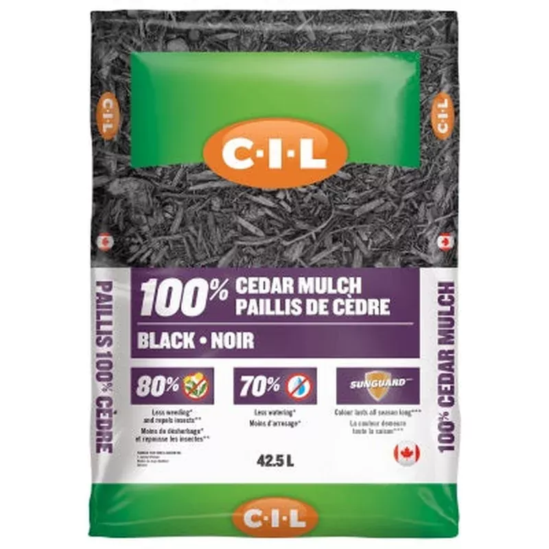 C-I-L 100% Cedar Mulch Black 42.5L