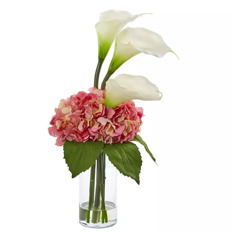 calla-lily-hydrangea-artificial-arrangement Calla Lily and Hydrangea Artificial Arrangement