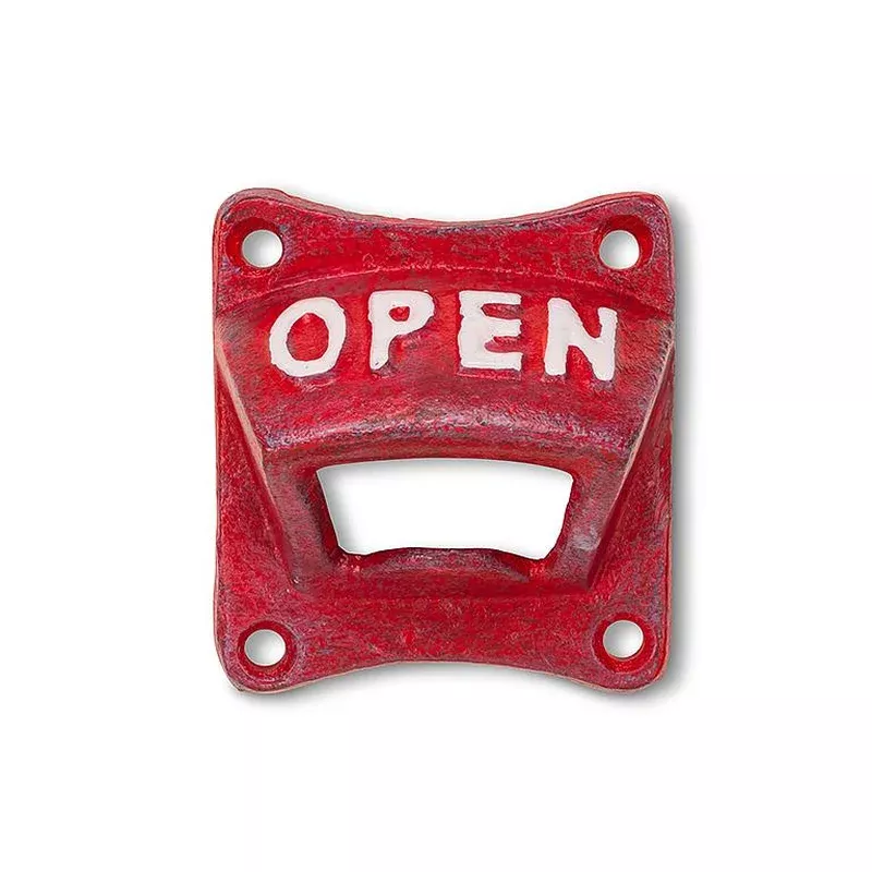 cast-iron-red-open-wall-bottle-opener Cast Iron Red ‘OPEN’ Wall Bottle Opener