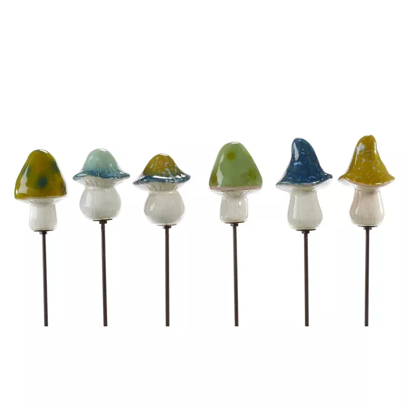 Ceramic Blue/Green Mushroom Plant Pick 6 Styles