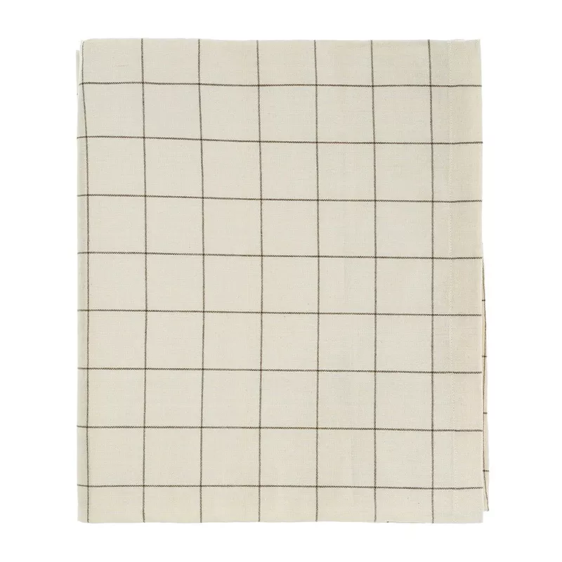 checked-taupe-tablecloth Checked Taupe Tablecloth