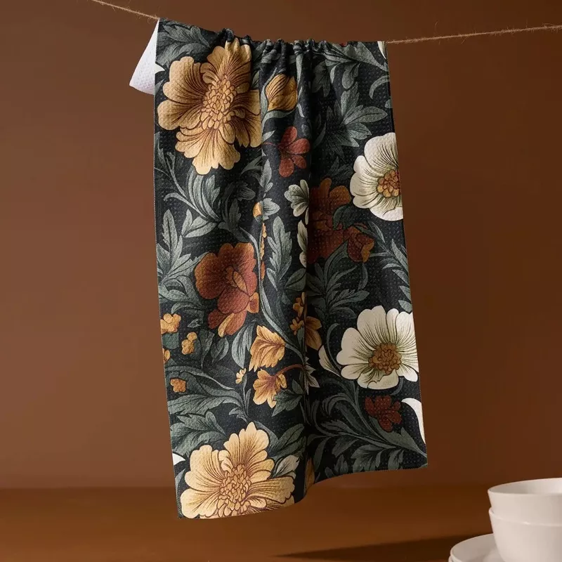 classic-floral-tea-towel-geometry Classic Floral Tea Towel | Geometry