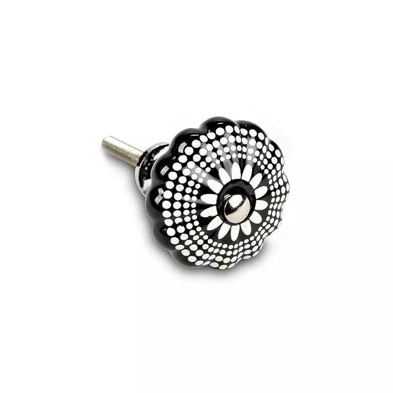 Drawer Knob Black and White Graphic