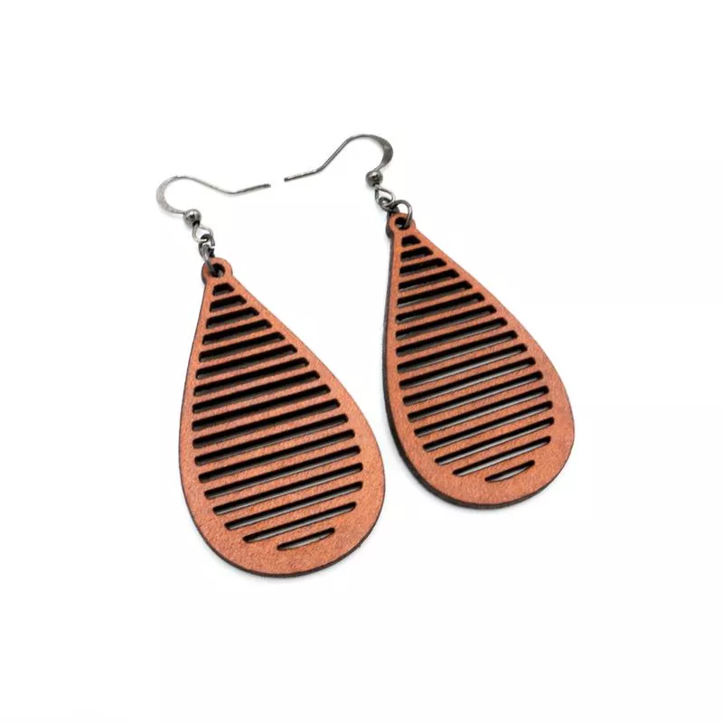 Drop 05 [S] // Leather Earrings – Orange