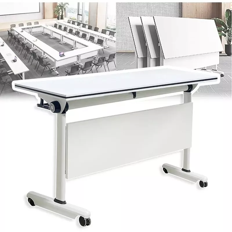 durable-conference-tables-with-lip-edge-portable-rectangular-training-tables-on- Durable Conference Tables with Lip Edge, Portable Rectangular Training Tables on Wheels