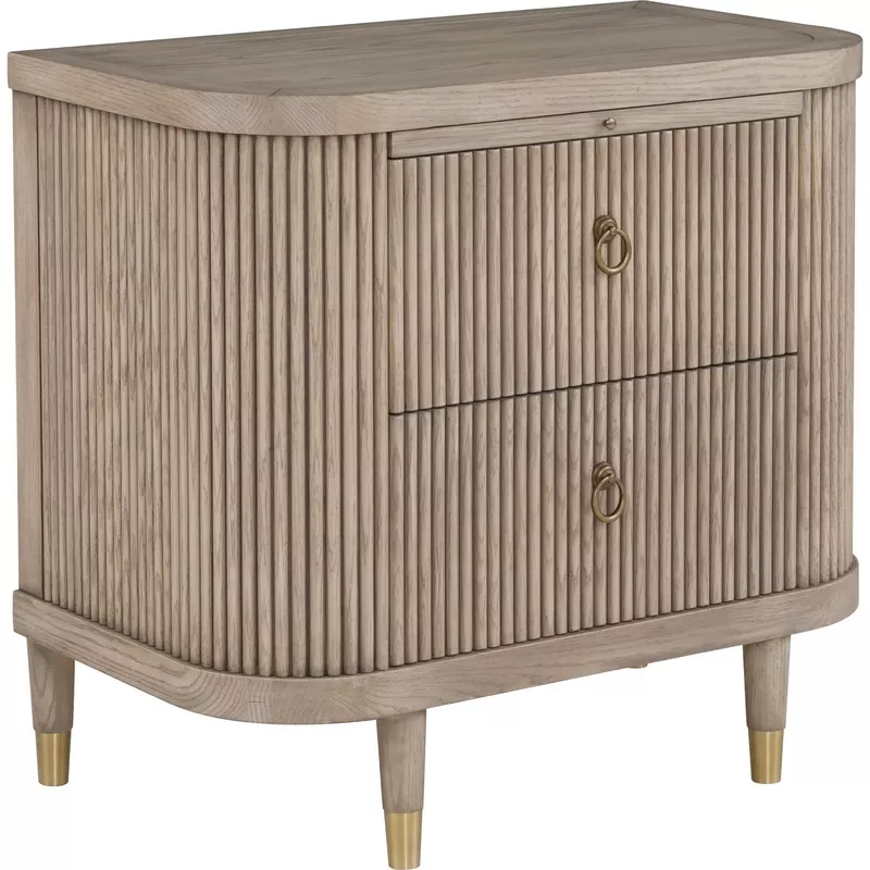 Everett Demilune 2-Drawer Nightstand