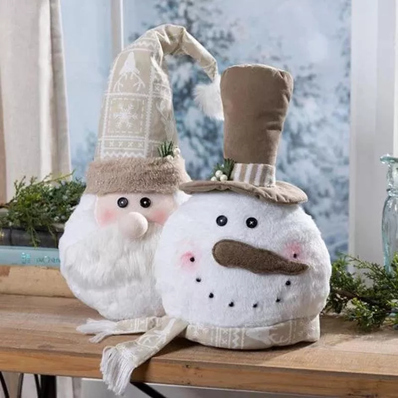 Fabric Christmas Character Face Table Decor