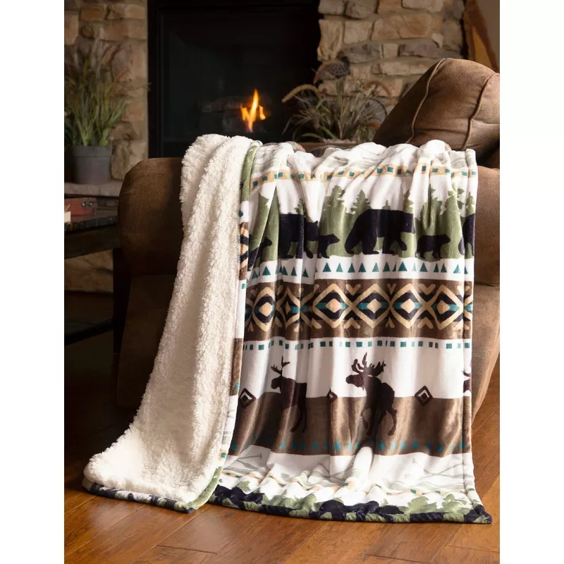 Hidden Lake Plush Throw