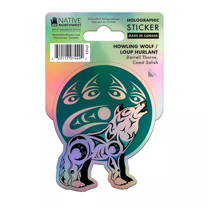 howling-wolf-holographic-sticker Howling Wolf Holographic Sticker