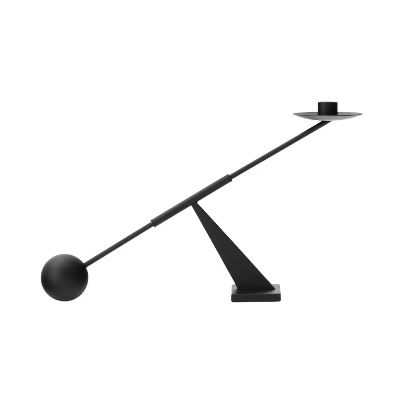interconnect-candle-holder-black-steel Interconnect Candle Holder Black Steel