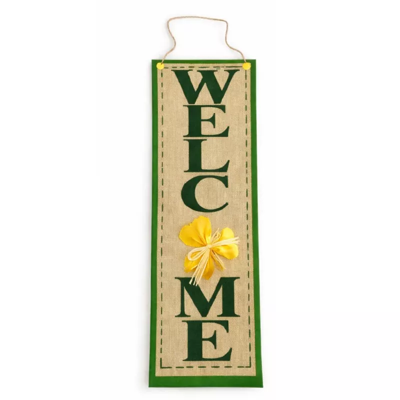 irish-st-pats-scripted-burlap-banner Irish St. Pats Scripted Burlap Banner