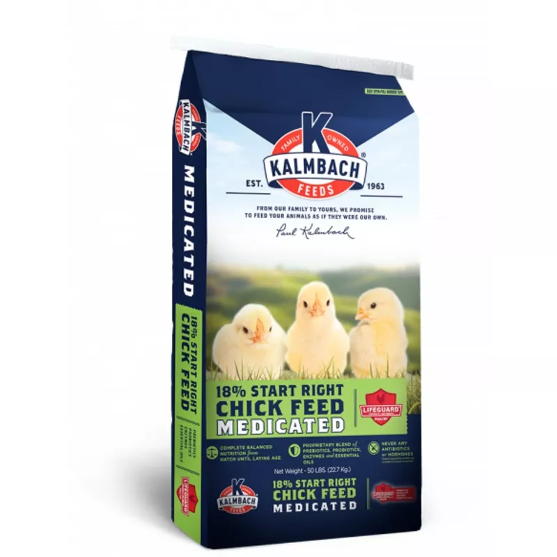 kalmbach-18-start-right-chick-feed-medicated Kalmbach 18% Start Right Chick Feed (Medicated)
