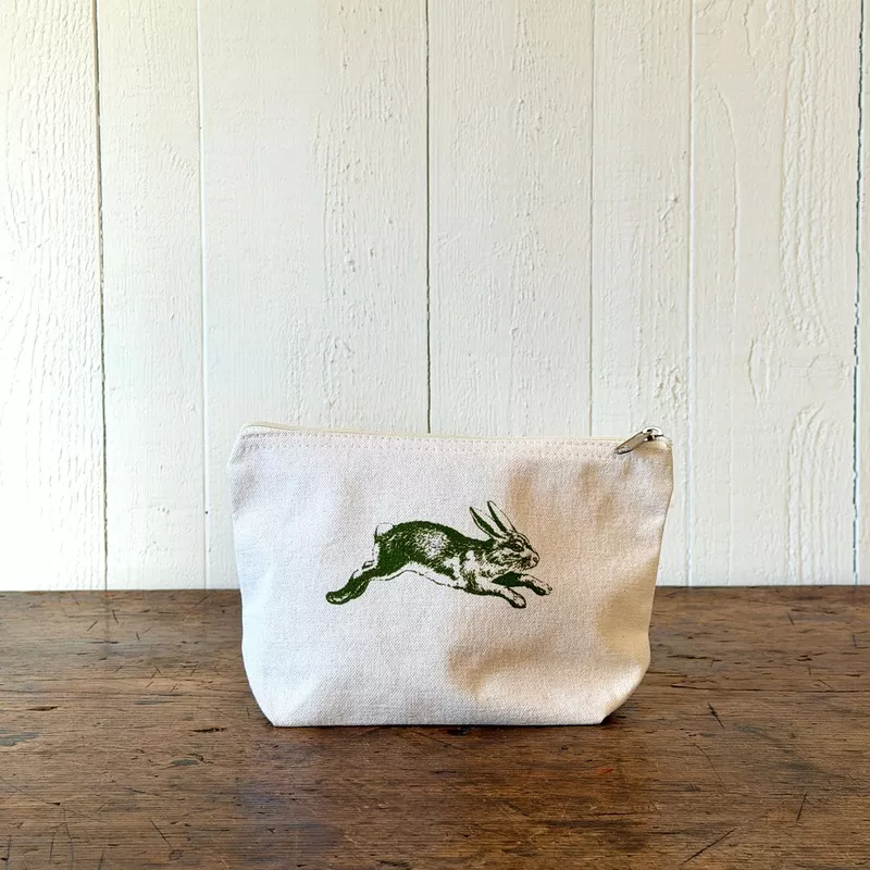 Larger Cross Cotton Zip Pouch