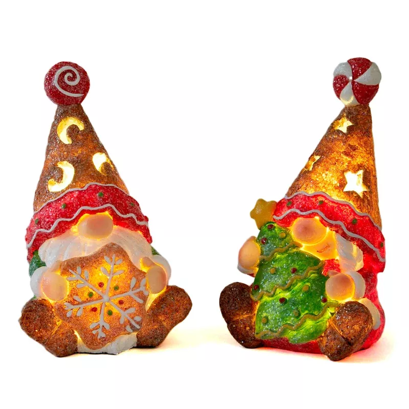 led-gingerbread-gnome-decor-2-asst LED Gingerbread Gnome Decor 2 Asst