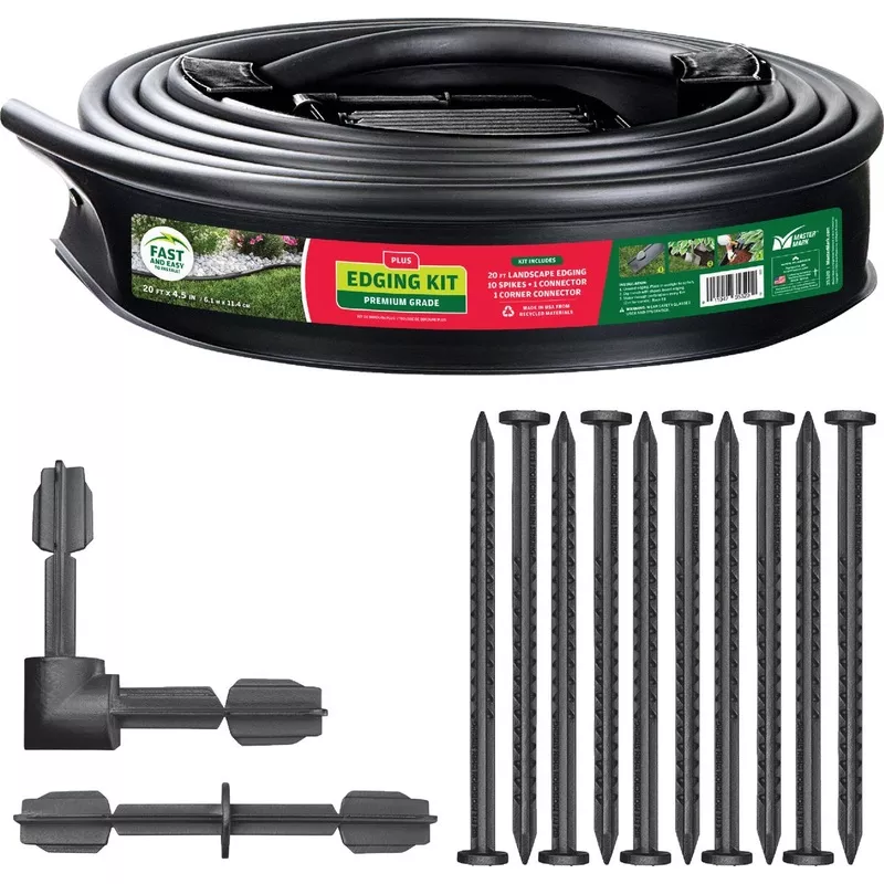 master-mark-classic-plus-4-5-in-x-20-ft-black-edging-kit Master Mark Classic Plus 4.5 In. x 20 Ft. Black Edging Kit