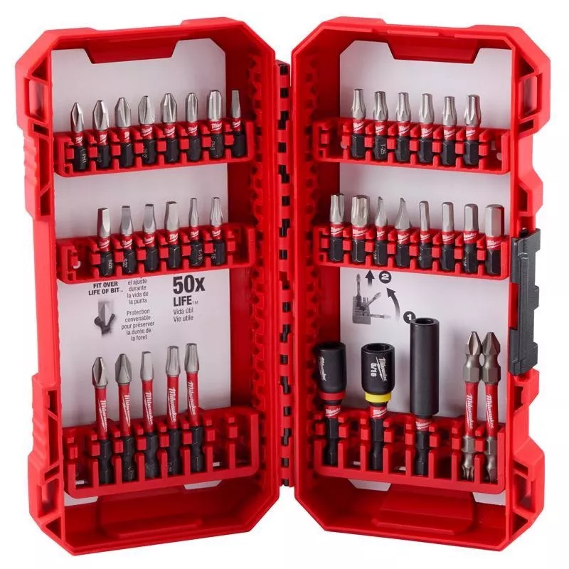milwaukee-assorted-impact-driver-bit-set-alloy-steel-38-pc Milwaukee Assorted Impact Driver Bit Set Alloy Steel 38 pc