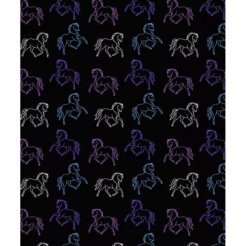 neon-lights-horses-throw-blanket Neon Lights Horses Throw Blanket