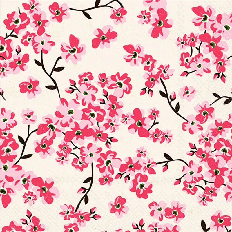 Paper Cocktail Napkin 20 Count Chery Blossoms