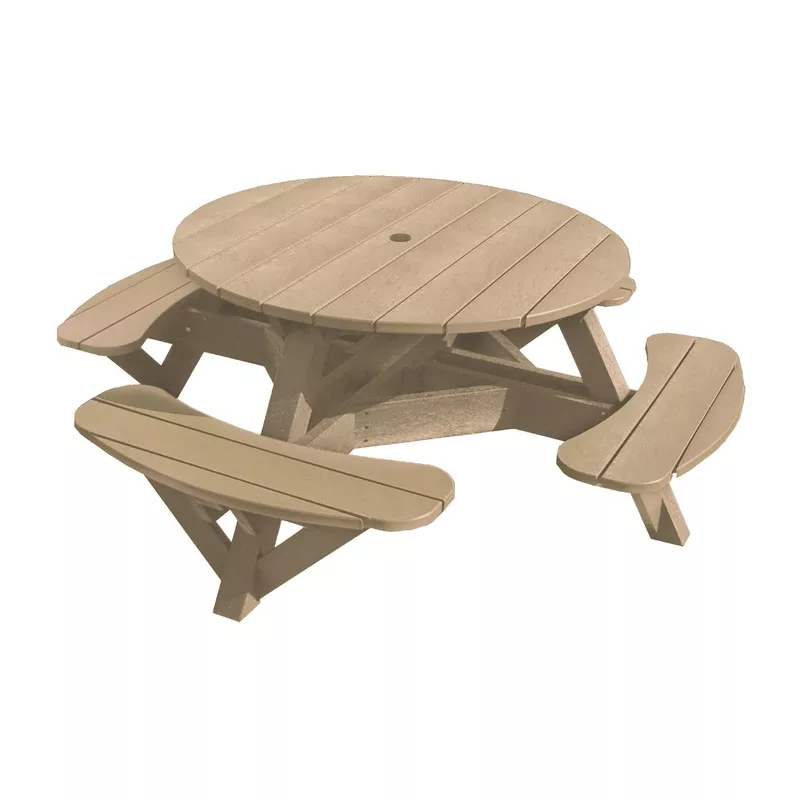 picnic-table-51-round-beige Picnic Table – 51″ Round Beige