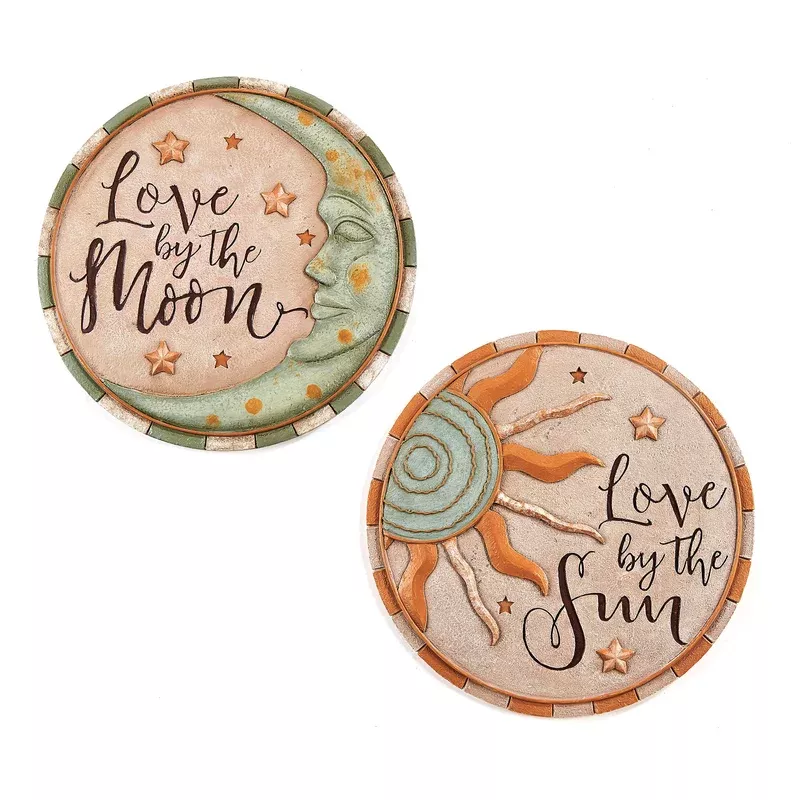 polyresin-sun-moon-stepping-stone-2-styles Polyresin Sun/Moon Stepping Stone 2 Styles