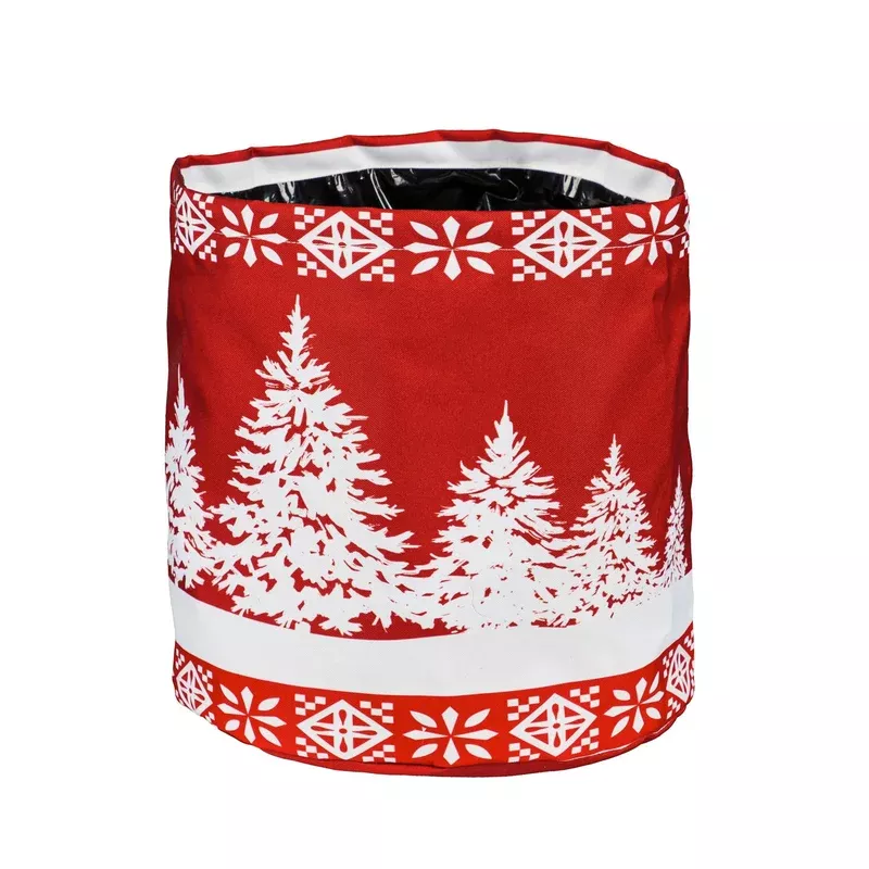 Pot 12in Fabric Scandi Soft Red