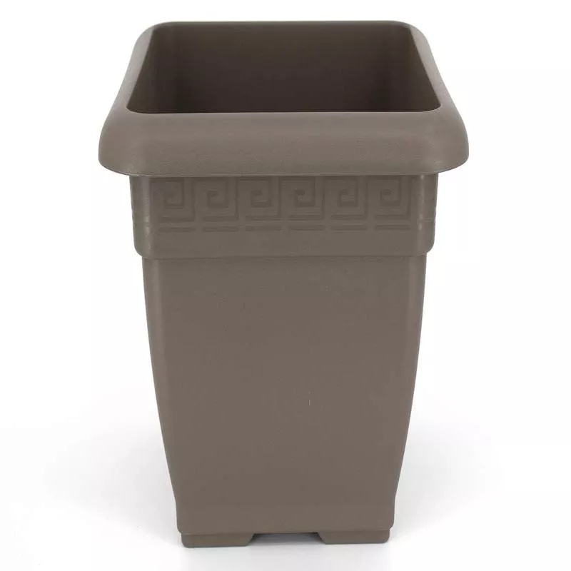 Pot Quadro Plastic Taupe 15