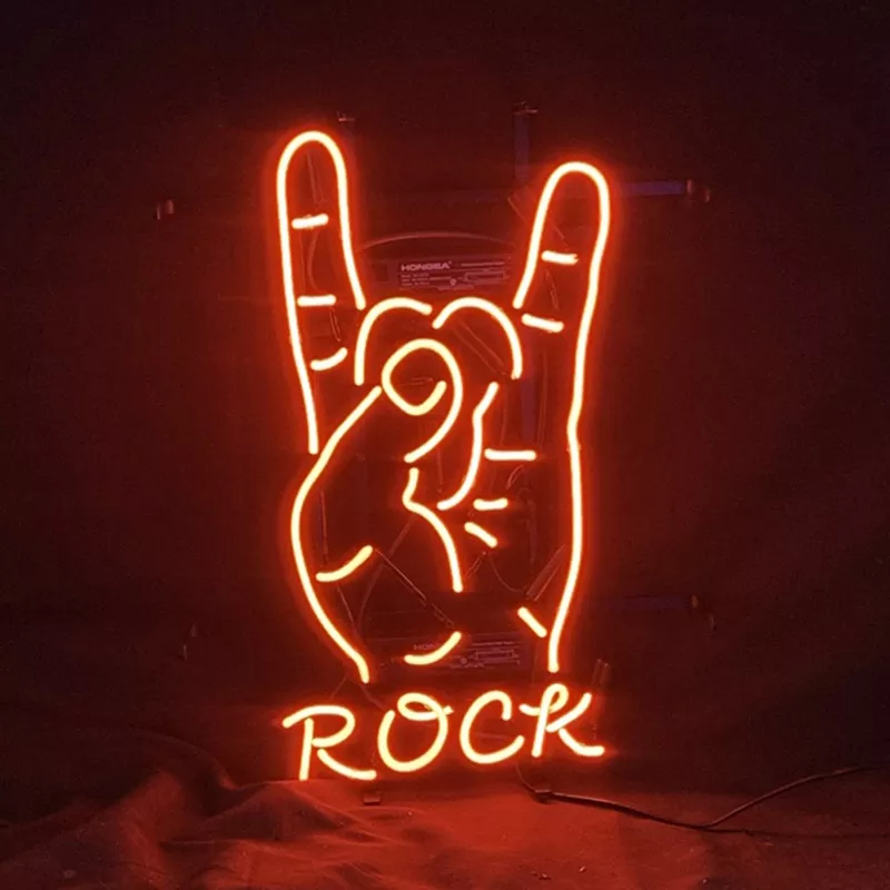 rock-hand-neon-light-sign Rock Hand Neon Light Sign