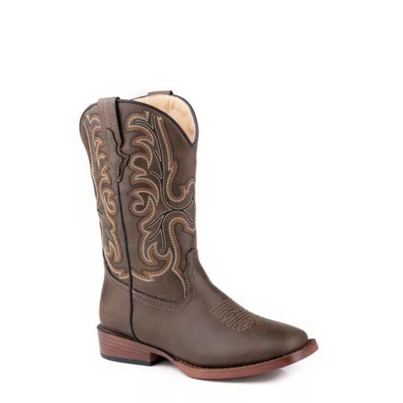 roper-childs-patrick-square-toe-boots-1-brown-brown Roper Childs Patrick Square Toe Boots 1 Brown Brown