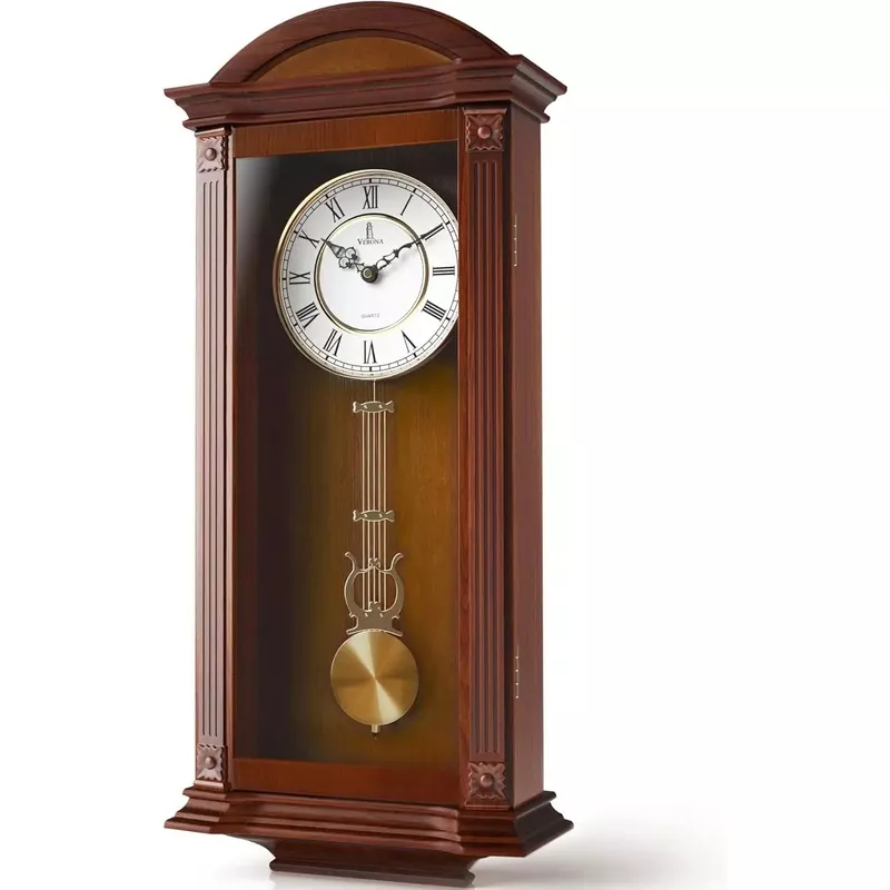 silent-battery-powered-wooden-grandfather-wall-clock-pendulum-large Silent Battery Powered Wooden Grandfather Wall Clock Pendulum Large