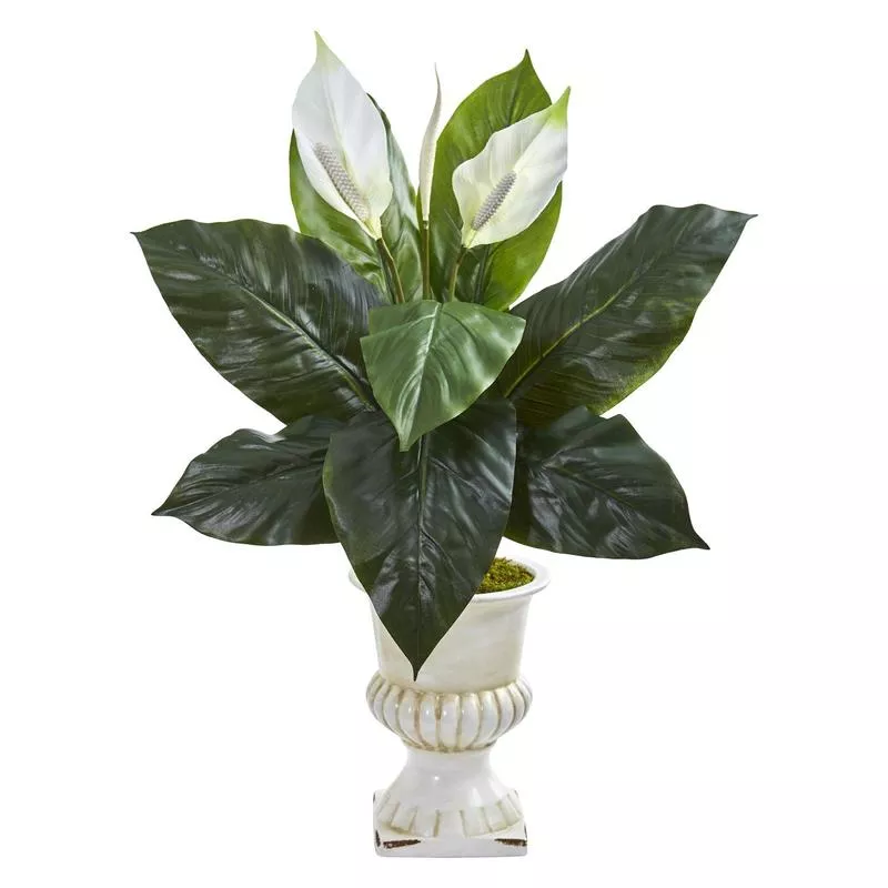 spathifyllum-artificial-plant-in-white-urn Spathifyllum Artificial Plant in White Urn
