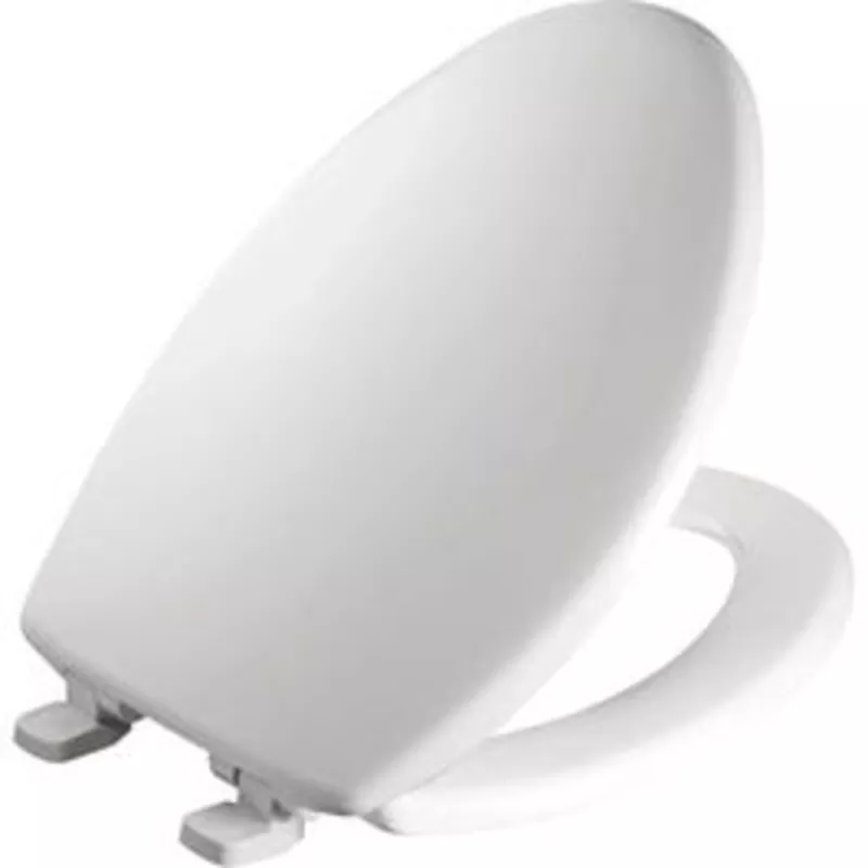 toilet-seat-elongated-whisper-close-white-plastic Toilet Seat, Elongated, Whisper Close, White Plastic