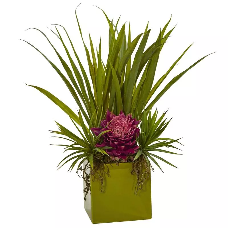tropical-succulent-arrangement Tropical And Succulent Arrangement