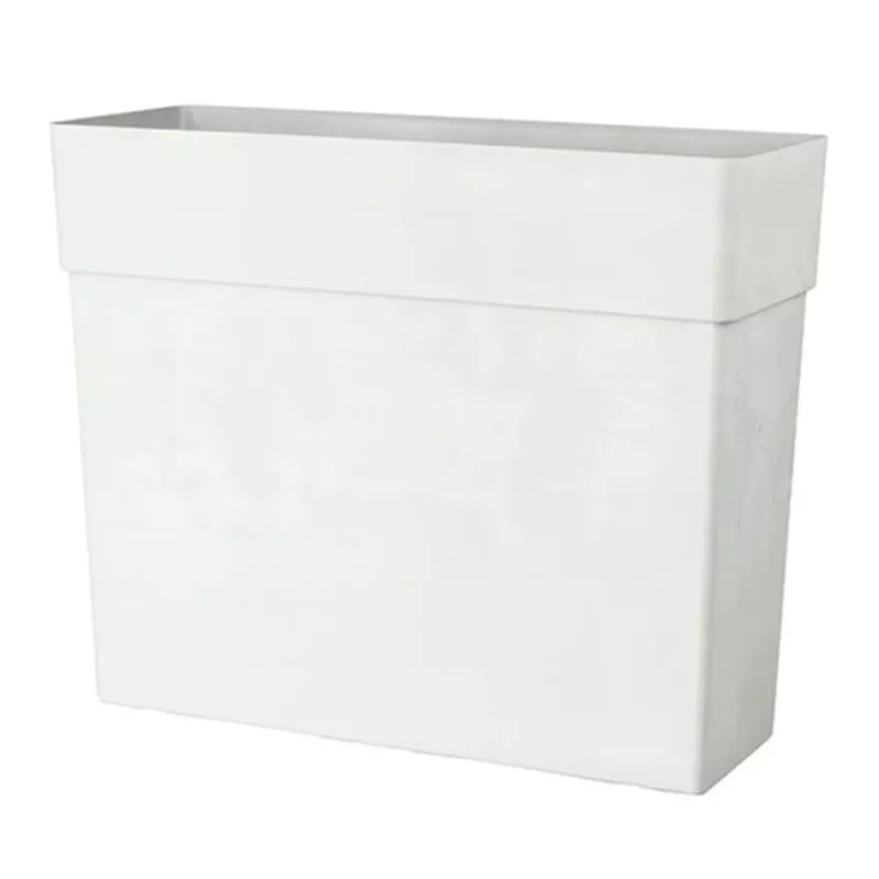 white-plastic-fence-planter White Plastic Fence Planter