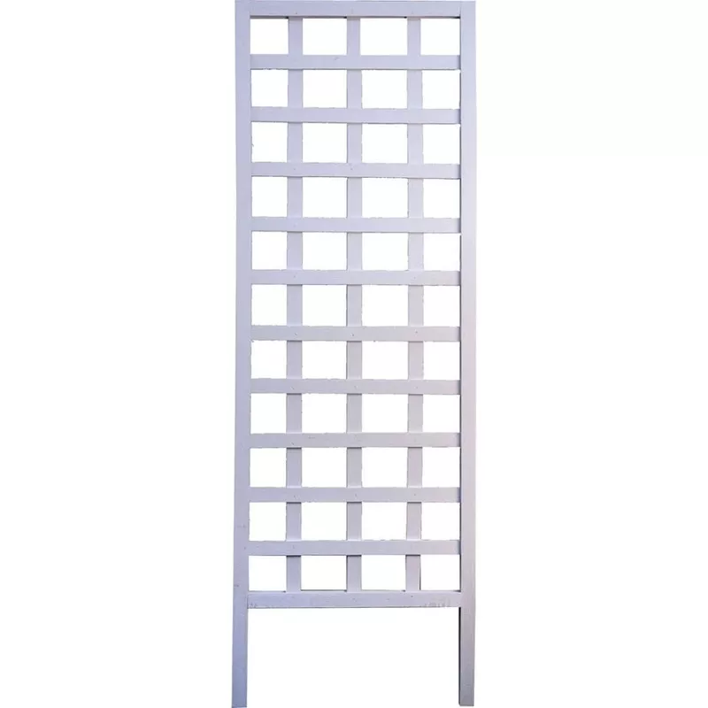 WOOD SQUARE FRAMED TRELLIS WHITE