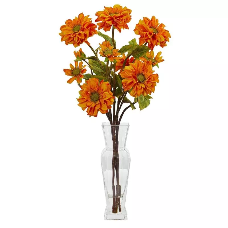 zinnia-artificial-arrangement Zinnia Artificial Arrangement